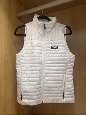 PXG Women's White Quilted Stand-Collar Vest